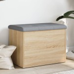 vidaXL Bancă de depozitare, stejar sonoma, 62x42x45 cm, lemn prelucrat vidaXL Bancă de depozitare, stejar sonoma, 62x42x45 cm, lemn prelucrat