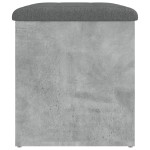 vidaXL Bancă de depozitare, gri beton, 62x42x45 cm, lemn prelucrat vidaXL Bancă de depozitare, gri beton, 62x42x45 cm, lemn prelucrat