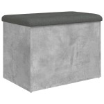 vidaXL Bancă de depozitare, gri beton, 62x42x45 cm, lemn prelucrat vidaXL Bancă de depozitare, gri beton, 62x42x45 cm, lemn prelucrat