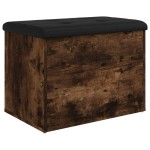 vidaXL Bancă de depozitare, stejar fumuriu, 62x42x45 cm lemn prelucrat