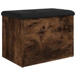 vidaXL Bancă de depozitare, stejar fumuriu, 62x42x45 cm lemn prelucrat