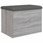 vidaXL Bancă de depozitare, gri sonoma, 62x42x45 cm, lemn prelucrat vidaXL Bancă de depozitare, gri sonoma, 62x42x45 cm, lemn prelucrat
