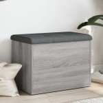 vidaXL Bancă de depozitare, gri sonoma, 62x42x45 cm, lemn prelucrat vidaXL Bancă de depozitare, gri sonoma, 62x42x45 cm, lemn prelucrat