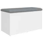 vidaXL Bancă de depozitare, alb , 82x42x45 cm, lemn prelucrat vidaXL Bancă de depozitare, alb , 82x42x45 cm, lemn prelucrat