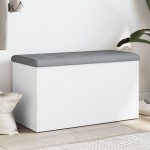 vidaXL Bancă de depozitare, alb , 82x42x45 cm, lemn prelucrat vidaXL Bancă de depozitare, alb , 82x42x45 cm, lemn prelucrat