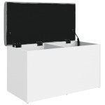 vidaXL Bancă de depozitare, alb , 82x42x45 cm, lemn prelucrat vidaXL Bancă de depozitare, alb , 82x42x45 cm, lemn prelucrat