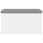 vidaXL Bancă de depozitare, alb , 82x42x45 cm, lemn prelucrat vidaXL Bancă de depozitare, alb , 82x42x45 cm, lemn prelucrat