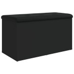 vidaXL Bancă de depozitare, negru, 82x42x45 cm, lemn prelucrat vidaXL Bancă de depozitare, negru, 82x42x45 cm, lemn prelucrat