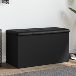 vidaXL Bancă de depozitare, negru, 82x42x45 cm, lemn prelucrat vidaXL Bancă de depozitare, negru, 82x42x45 cm, lemn prelucrat
