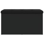 vidaXL Bancă de depozitare, negru, 82x42x45 cm, lemn prelucrat vidaXL Bancă de depozitare, negru, 82x42x45 cm, lemn prelucrat