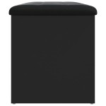 vidaXL Bancă de depozitare, negru, 82x42x45 cm, lemn prelucrat vidaXL Bancă de depozitare, negru, 82x42x45 cm, lemn prelucrat