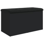 vidaXL Bancă de depozitare, negru, 82x42x45 cm, lemn prelucrat vidaXL Bancă de depozitare, negru, 82x42x45 cm, lemn prelucrat