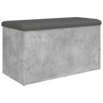 vidaXL Bancă de depozitare, gri beton, 82x42x45 cm, lemn prelucrat vidaXL Bancă de depozitare, gri beton, 82x42x45 cm, lemn prelucrat