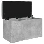 vidaXL Bancă de depozitare, gri beton, 82x42x45 cm, lemn prelucrat vidaXL Bancă de depozitare, gri beton, 82x42x45 cm, lemn prelucrat