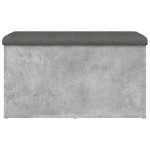 vidaXL Bancă de depozitare, gri beton, 82x42x45 cm, lemn prelucrat vidaXL Bancă de depozitare, gri beton, 82x42x45 cm, lemn prelucrat