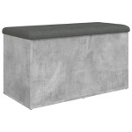vidaXL Bancă de depozitare, gri beton, 82x42x45 cm, lemn prelucrat vidaXL Bancă de depozitare, gri beton, 82x42x45 cm, lemn prelucrat