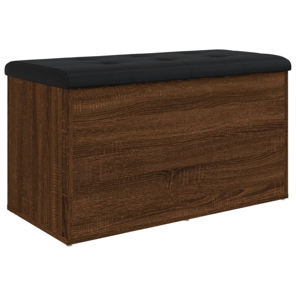 vidaXL Bancă de depozitare, stejar fumuriu, 82x42x45 cm lemn prelucrat