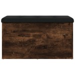 vidaXL Bancă de depozitare, stejar fumuriu, 82x42x45 cm lemn prelucrat vidaXL Bancă de depozitare, stejar fumuriu, 82x42x45 cm lemn prelucrat