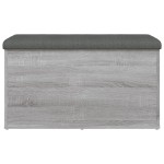 vidaXL Bancă de depozitare, gri sonoma, 82x42x45 cm, lemn prelucrat vidaXL Bancă de depozitare, gri sonoma, 82x42x45 cm, lemn prelucrat