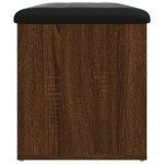 vidaXL Bancă de depozitare, stejar maro, 82x42x45 cm, lemn prelucrat vidaXL Bancă de depozitare, stejar maro, 82x42x45 cm, lemn prelucrat