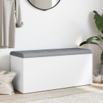 vidaXL Bancă de depozitare, alb , 102x42x45 cm, lemn prelucrat vidaXL Bancă de depozitare, alb , 102x42x45 cm, lemn prelucrat