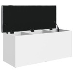 vidaXL Bancă de depozitare, alb , 102x42x45 cm, lemn prelucrat vidaXL Bancă de depozitare, alb , 102x42x45 cm, lemn prelucrat