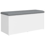 vidaXL Bancă de depozitare, alb , 102x42x45 cm, lemn prelucrat vidaXL Bancă de depozitare, alb , 102x42x45 cm, lemn prelucrat