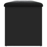 vidaXL Bancă de depozitare, negru, 102x42x45 cm, lemn prelucrat