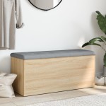 vidaXL Bancă de depozitare stejar sonoma, 102x42x45 cm, lemn prelucrat vidaXL Bancă de depozitare stejar sonoma, 102x42x45 cm, lemn prelucrat