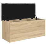 vidaXL Bancă de depozitare stejar sonoma, 102x42x45 cm, lemn prelucrat vidaXL Bancă de depozitare stejar sonoma, 102x42x45 cm, lemn prelucrat