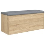 vidaXL Bancă de depozitare stejar sonoma, 102x42x45 cm, lemn prelucrat vidaXL Bancă de depozitare stejar sonoma, 102x42x45 cm, lemn prelucrat