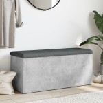 vidaXL Bancă de depozitare, gri beton, 102x42x45 cm, lemn prelucrat vidaXL Bancă de depozitare, gri beton, 102x42x45 cm, lemn prelucrat