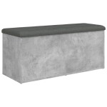 vidaXL Bancă de depozitare, gri beton, 102x42x45 cm, lemn prelucrat vidaXL Bancă de depozitare, gri beton, 102x42x45 cm, lemn prelucrat