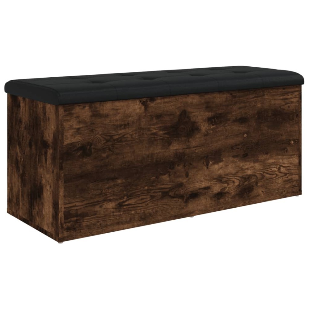 vidaXL Bancă de depozitare, stejar fumuriu, 102x42x45cm lemn prelucrat