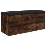 vidaXL Bancă de depozitare, stejar fumuriu, 102x42x45cm lemn prelucrat vidaXL Bancă de depozitare, stejar fumuriu, 102x42x45cm lemn prelucrat