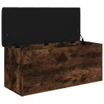 vidaXL Bancă de depozitare, stejar fumuriu, 102x42x45cm lemn prelucrat vidaXL Bancă de depozitare, stejar fumuriu, 102x42x45cm lemn prelucrat