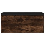 vidaXL Bancă de depozitare, stejar fumuriu, 102x42x45cm lemn prelucrat vidaXL Bancă de depozitare, stejar fumuriu, 102x42x45cm lemn prelucrat
