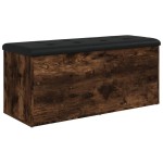 vidaXL Bancă de depozitare, stejar fumuriu, 102x42x45cm lemn prelucrat vidaXL Bancă de depozitare, stejar fumuriu, 102x42x45cm lemn prelucrat