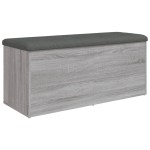 vidaXL Bancă de depozitare, gri sonoma, 102x42x45 cm, lemn prelucrat vidaXL Bancă de depozitare, gri sonoma, 102x42x45 cm, lemn prelucrat