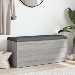 vidaXL Bancă de depozitare, gri sonoma, 102x42x45 cm, lemn prelucrat vidaXL Bancă de depozitare, gri sonoma, 102x42x45 cm, lemn prelucrat