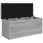 vidaXL Bancă de depozitare, gri sonoma, 102x42x45 cm, lemn prelucrat vidaXL Bancă de depozitare, gri sonoma, 102x42x45 cm, lemn prelucrat
