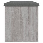 vidaXL Bancă de depozitare, gri sonoma, 102x42x45 cm, lemn prelucrat vidaXL Bancă de depozitare, gri sonoma, 102x42x45 cm, lemn prelucrat
