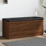 vidaXL Bancă de depozitare, stejar maro, 102x42x45 cm, lemn prelucrat vidaXL Bancă de depozitare, stejar maro, 102x42x45 cm, lemn prelucrat