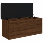 vidaXL Bancă de depozitare, stejar maro, 102x42x45 cm, lemn prelucrat vidaXL Bancă de depozitare, stejar maro, 102x42x45 cm, lemn prelucrat