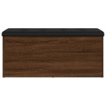 vidaXL Bancă de depozitare, stejar maro, 102x42x45 cm, lemn prelucrat vidaXL Bancă de depozitare, stejar maro, 102x42x45 cm, lemn prelucrat