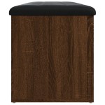 vidaXL Bancă de depozitare, stejar maro, 102x42x45 cm, lemn prelucrat vidaXL Bancă de depozitare, stejar maro, 102x42x45 cm, lemn prelucrat