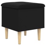 vidaXL Bancă de pantofi, negru, 42x42x46 cm, lemn prelucrat