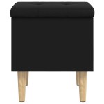 vidaXL Bancă de pantofi, negru, 42x42x46 cm, lemn prelucrat