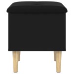 vidaXL Bancă de pantofi, negru, 42x42x46 cm, lemn prelucrat
