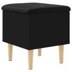 vidaXL Bancă de pantofi, negru, 42x42x46 cm, lemn prelucrat